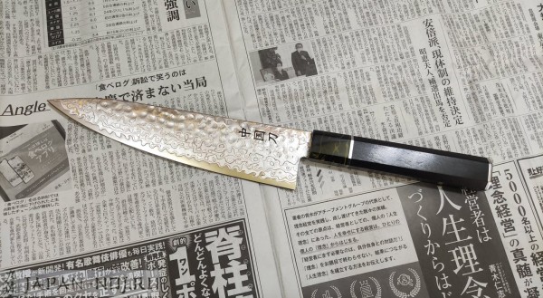 Шеф Copper Damascus Hammer 33 слоя, сердцевина из стали VG-10Co