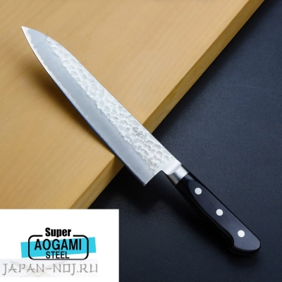 Нож кухонный Шеф Hammered 210 мм Aogami Super Steel 